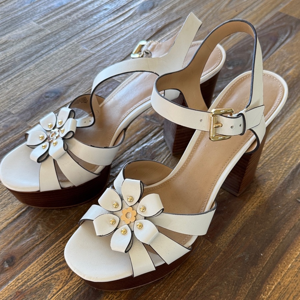 Michael Kors white Platforms